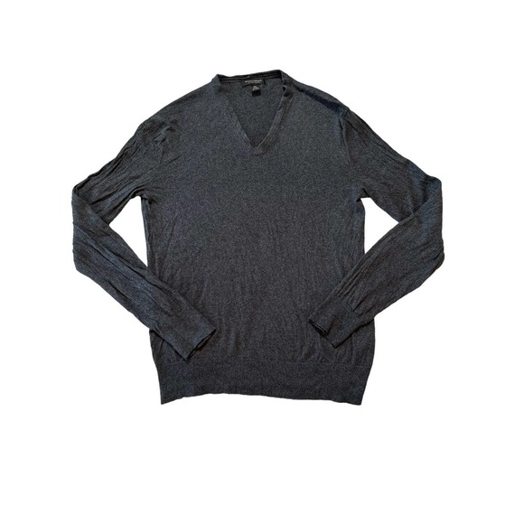 Banana Republic Sweater‎ Men’s Medium Navy Blue Silk Cashmere Luxury Blend - Picture 1 of 8